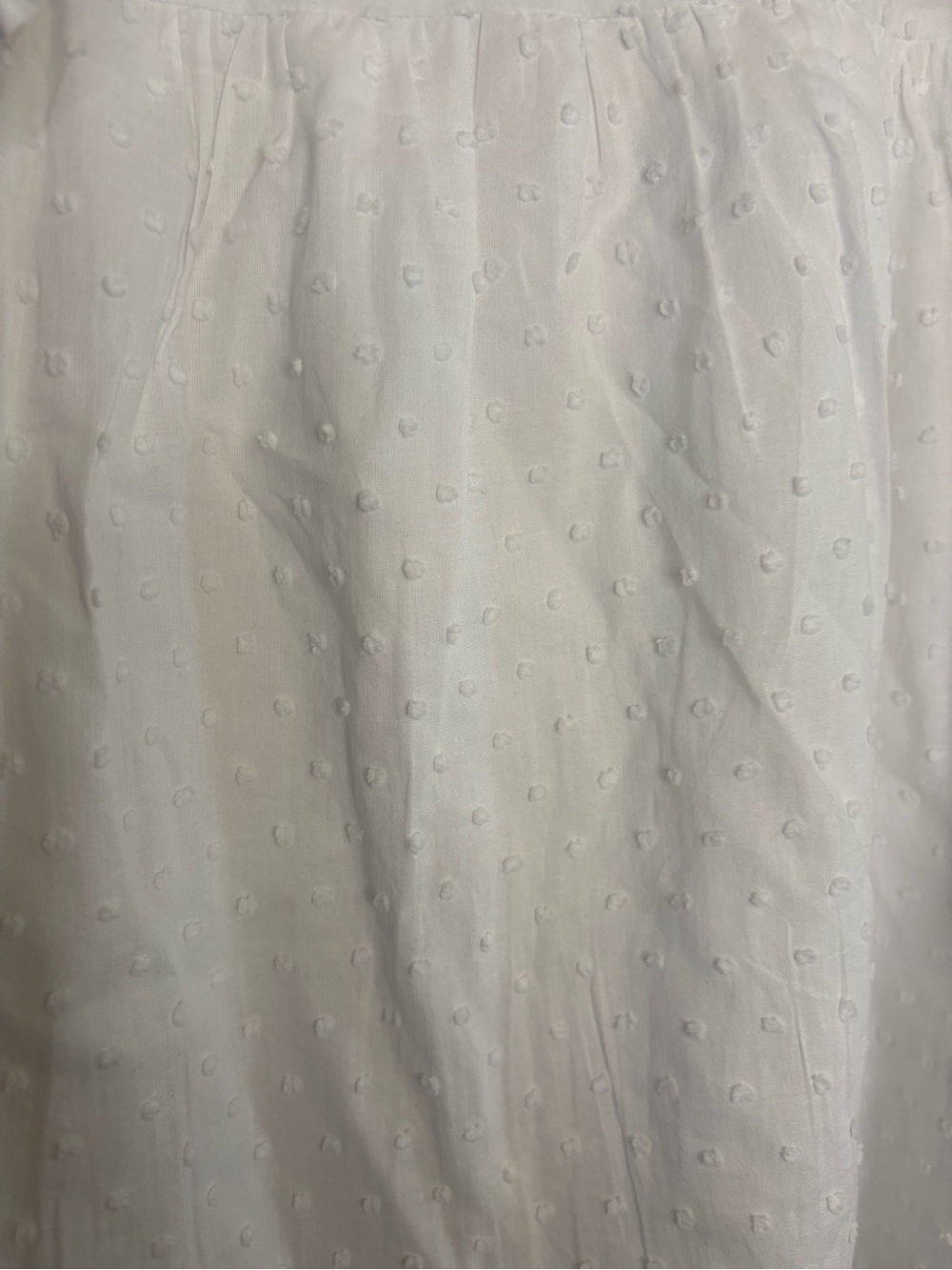 Who What Wear 100% Cotton White Swiss Dot Babydoll Cottagecore Dress Size Large - Picture 3 of 9